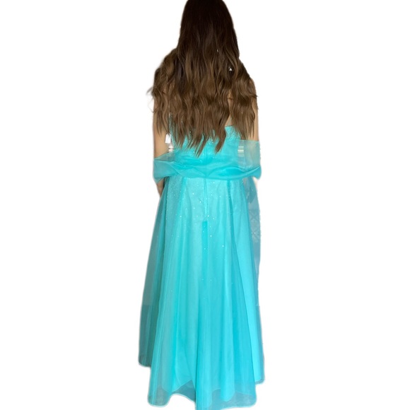 Mori Lee Designer  Women's Strapless Embellished Formal Dress Sea Green Size 7/8 - Picture 7 of 16